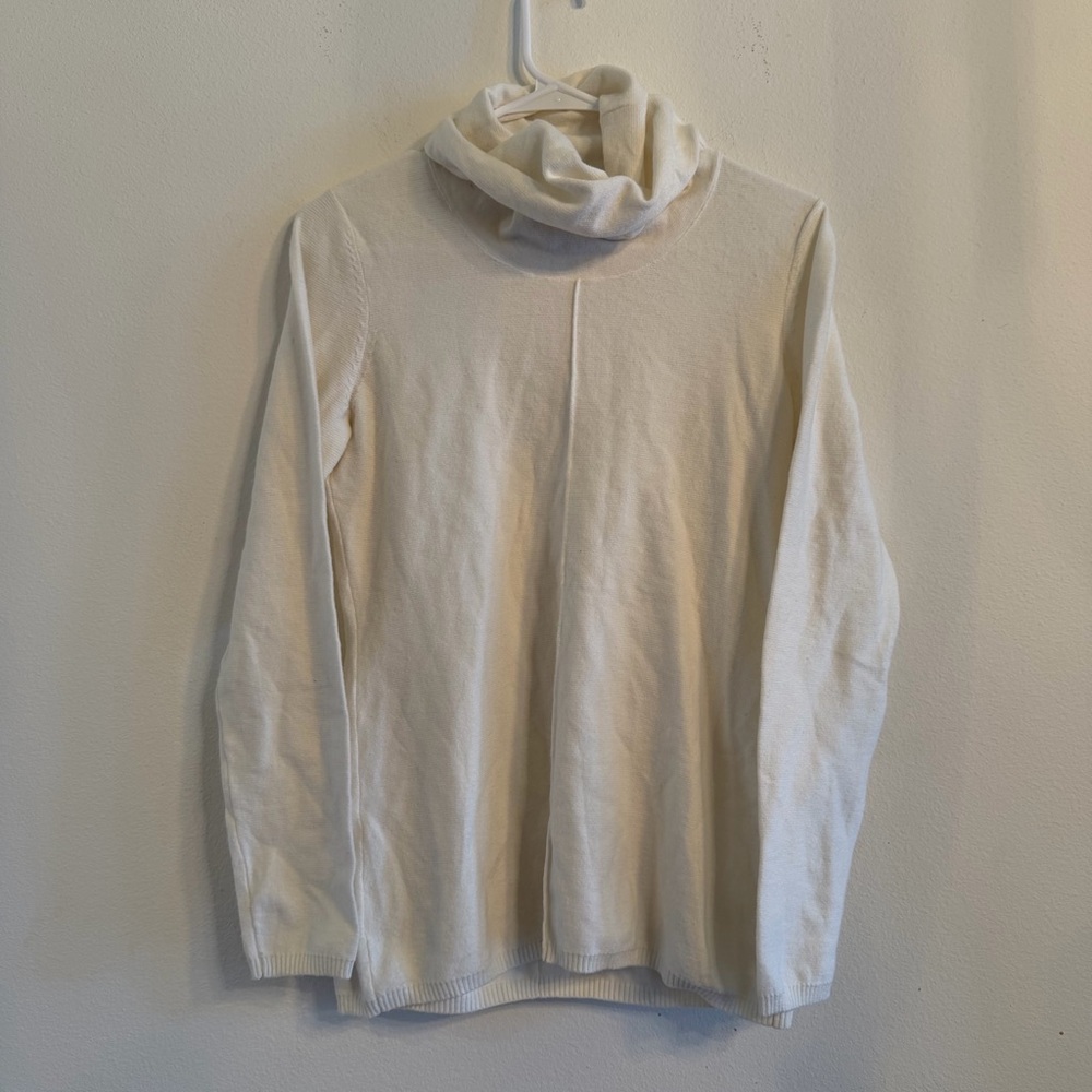 Calvin Klein Cream Turtleneck Long Sleeve Sweater